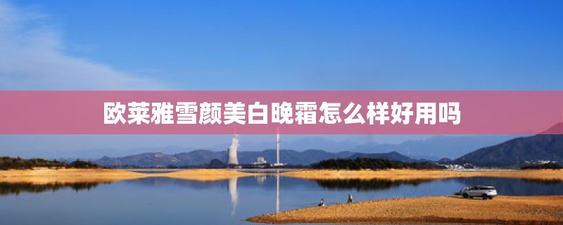 欧莱雅雪颜美白晚霜怎么样好用吗