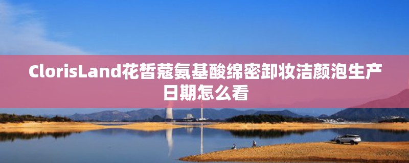 ClorisLand花皙蔻氨基酸绵密卸妆洁颜泡生产日期怎么看