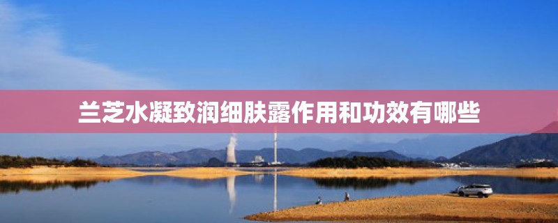 兰芝水凝致润细肤露作用和功效有哪些