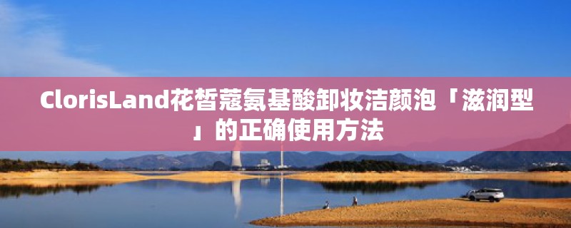 ClorisLand花皙蔻氨基酸卸妆洁颜泡「滋润型」的正确使用方法