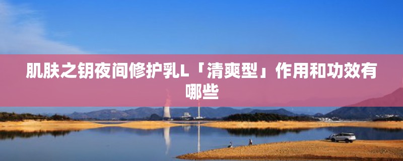 肌肤之钥夜间修护乳L「清爽型」作用和功效有哪些