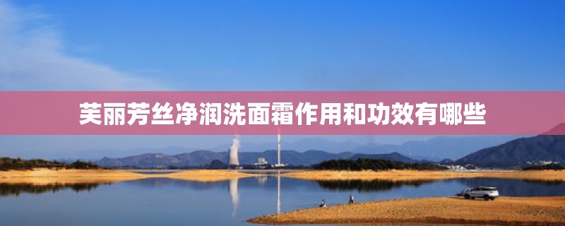 芙丽芳丝净润洗面霜作用和功效有哪些