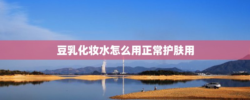 豆乳化妆水怎么用正常护肤用