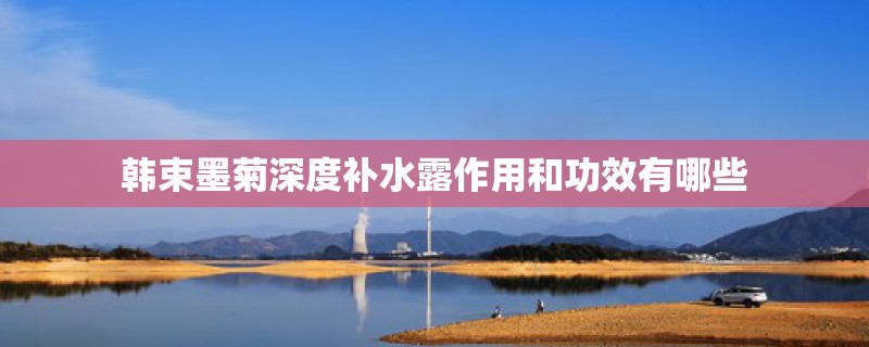 韩束墨菊深度补水露作用和功效有哪些