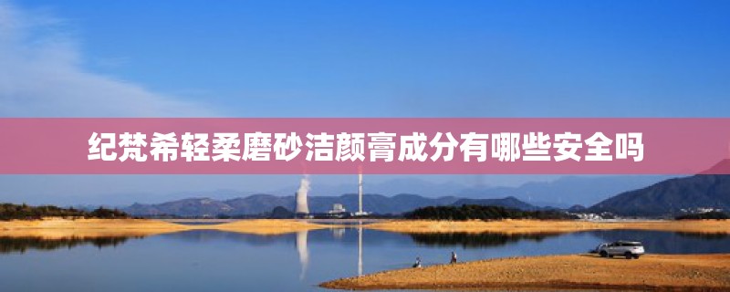 纪梵希轻柔磨砂洁颜膏成分有哪些安全吗