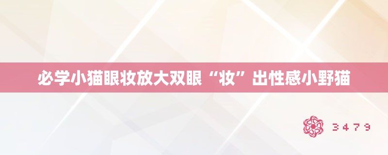 必学小猫眼妆放大双眼“妆”出性感小野猫