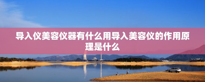 导入仪美容仪器有什么用导入美容仪的作用原理是什么