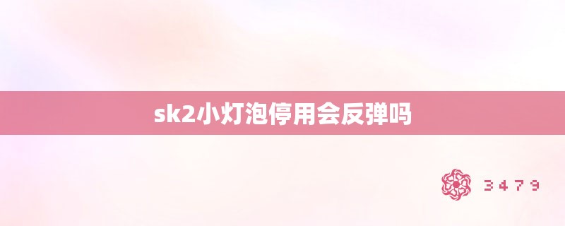 sk2小灯泡停用会反弹吗