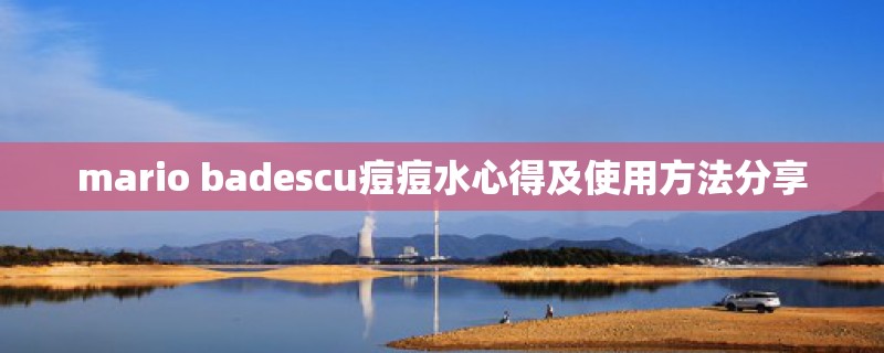 mario badescu痘痘水心得及使用方法分享 mario badescu痘痘水心得及使用方法分享