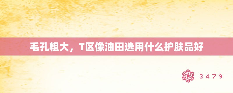 毛孔粗大,T区像油田选用什么护肤品好 毛孔粗大,T区像油田选用什么护肤品好