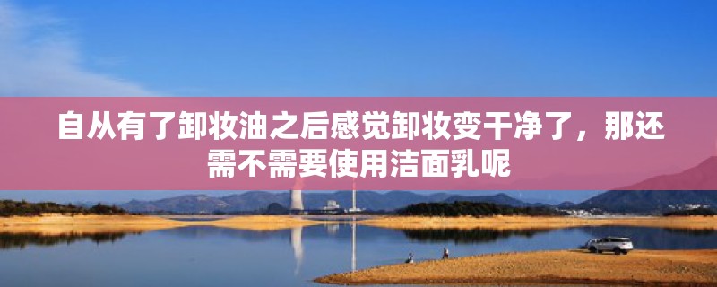 自从有了卸妆油之后感觉卸妆变干净了，那还需不需要使用洁面乳呢